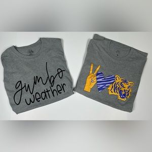 NEW Louisiana/LSU Screen-printed Tee Bundle Size Medium